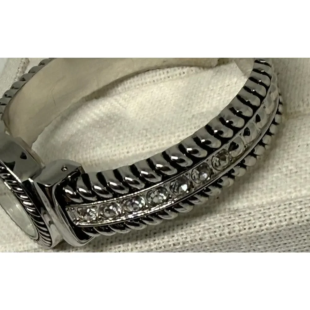 Studio Time Silver Cuff Watch NWT + Beaded Bracelet Set